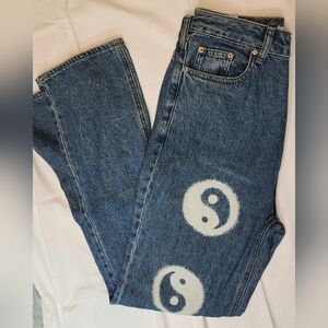 Pacsun 90s Boyfriend Women's Yin Yang Design Jeans Size 27